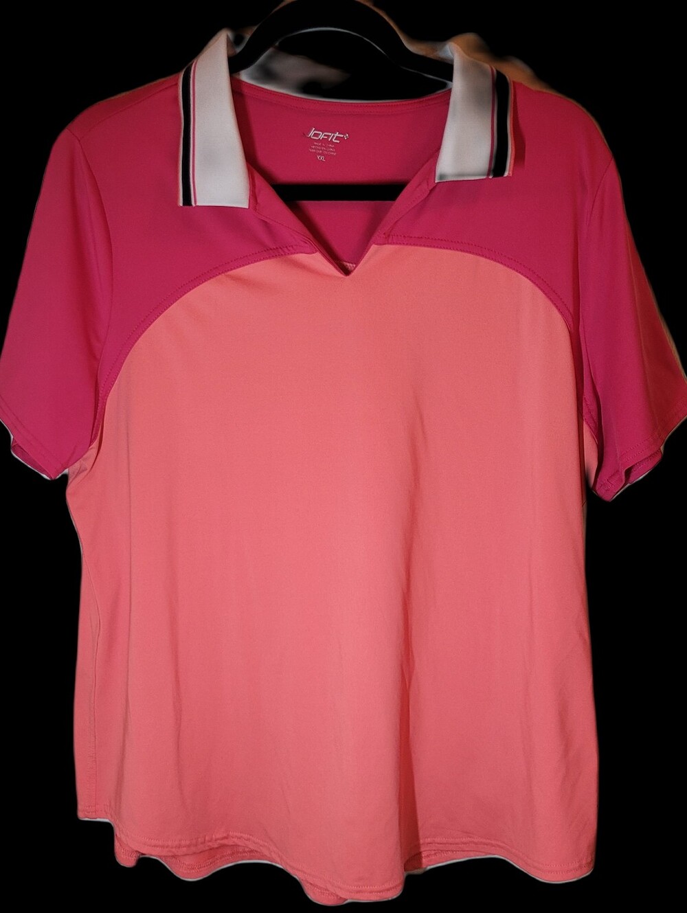 Jofit Womens Golf Shortsleeve Polo Hot Pink/Coral XXL